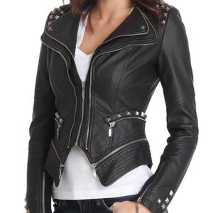 tcec faux leather jacket